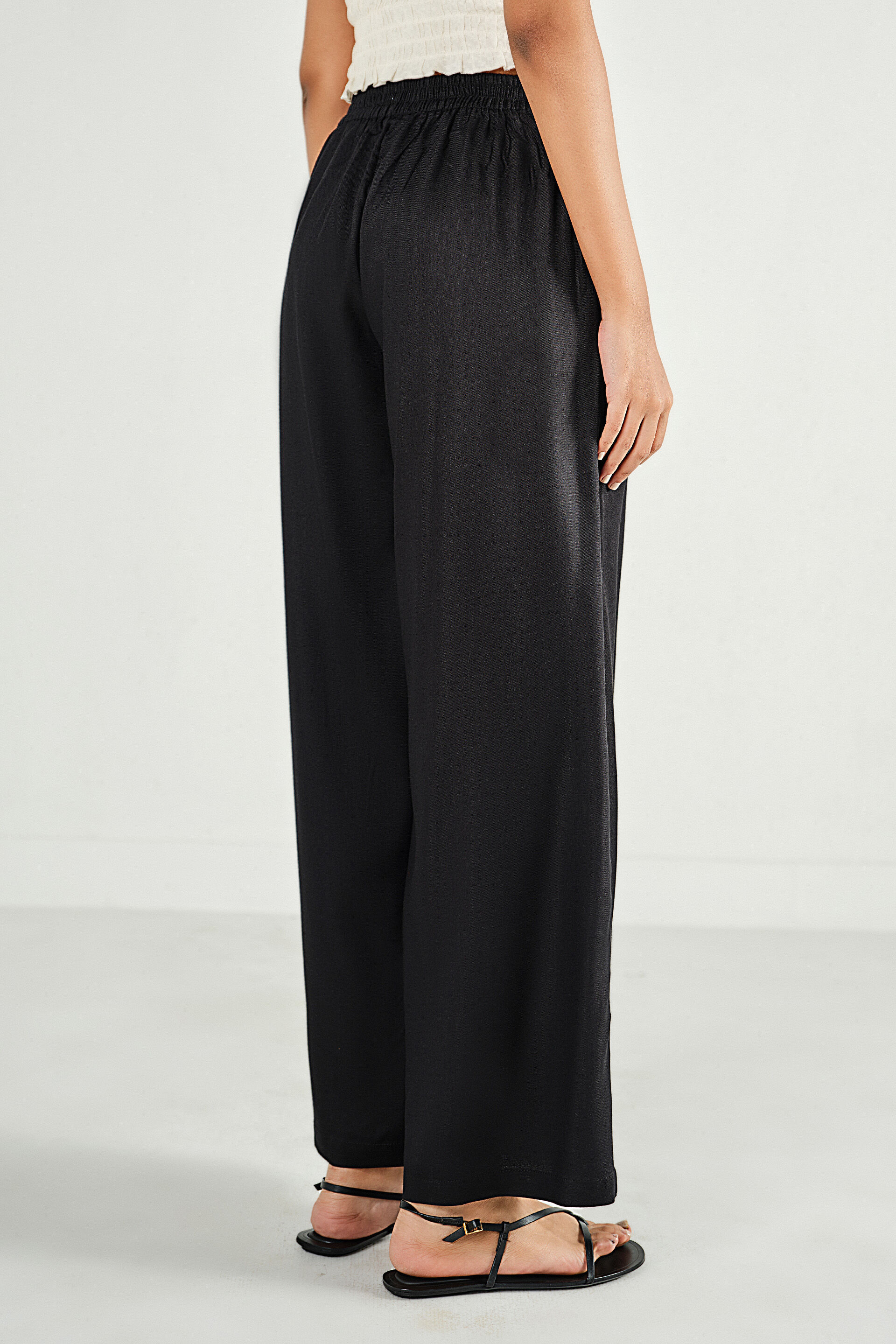 Siyahi Black Palazzo Pants, Black, image 5